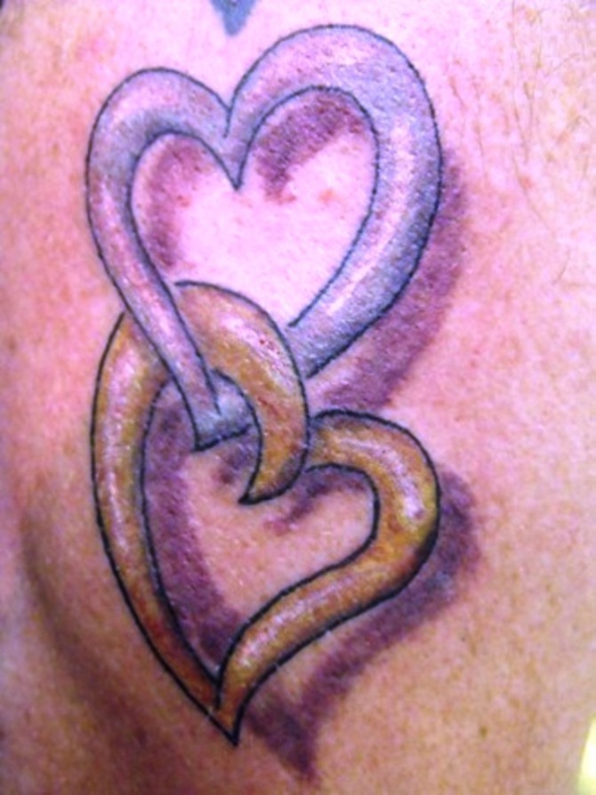 Entwined Hearts Tattoo - 40+ Heart Tattoos <3 <3