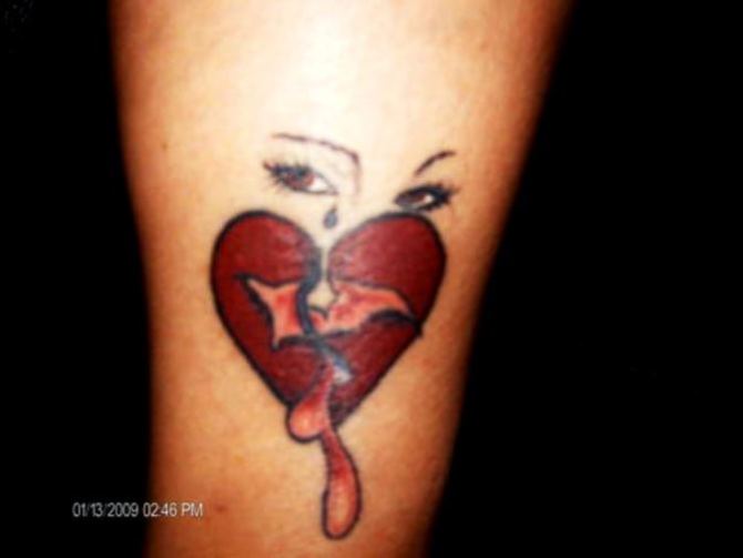 3d Broken Heart Tattoo - 40+ Heart Tattoos <3 <3