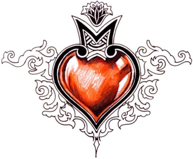 Tribal Heart Designs - 40+ Heart Tattoos <3 <3