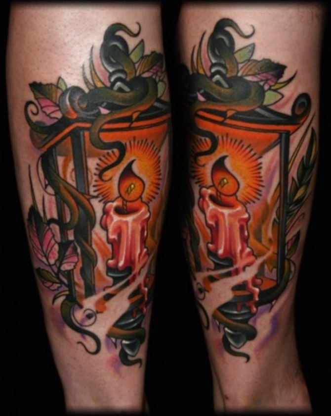  Neo Traditional Lantern Tattoo - Candle Tattoos <3 <3