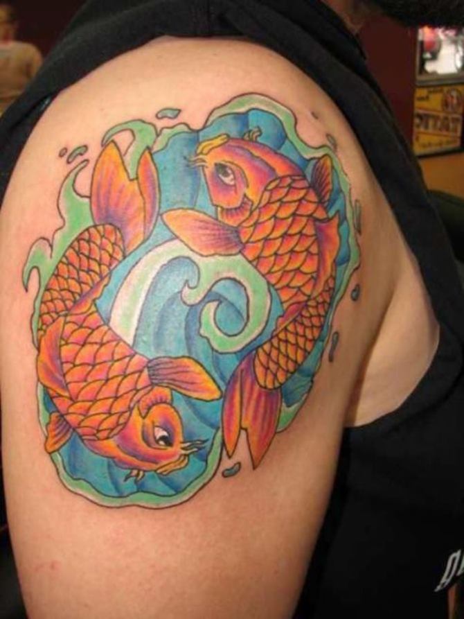 Two Carp Tattoo - Pisces Zodiac Tattoos <3 <3