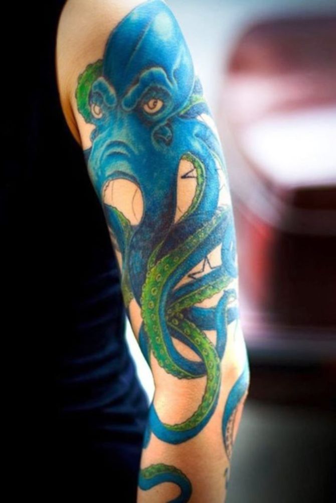  Full Sleeve Octopus Tattoo - 30 Octopus Tattoos <3 <3