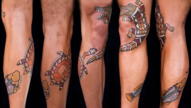 Aboriginal Tattoo - Crocodile Tattoos <3 <3