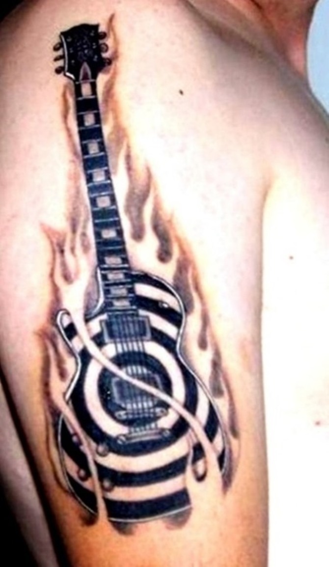 Tattoo Electric Guitar - Guitar Tattoos<3 <3