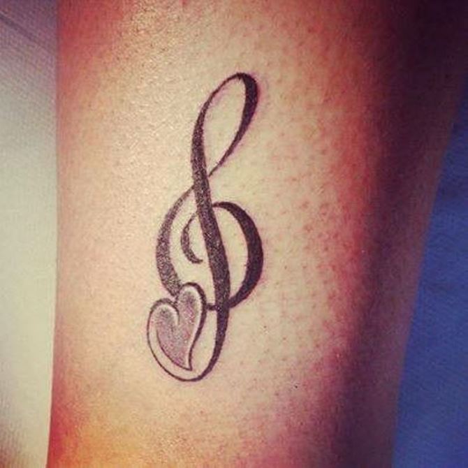  Music Note and Heart Tattoo - 20+ Music Tattoos <3 <3