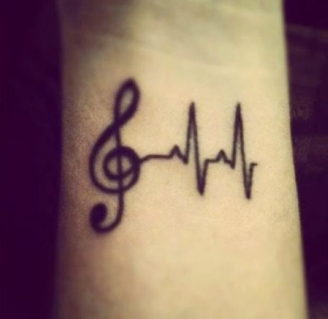 Music Note Heart Beat Tattoo - 20+ Music Tattoos <3 <3