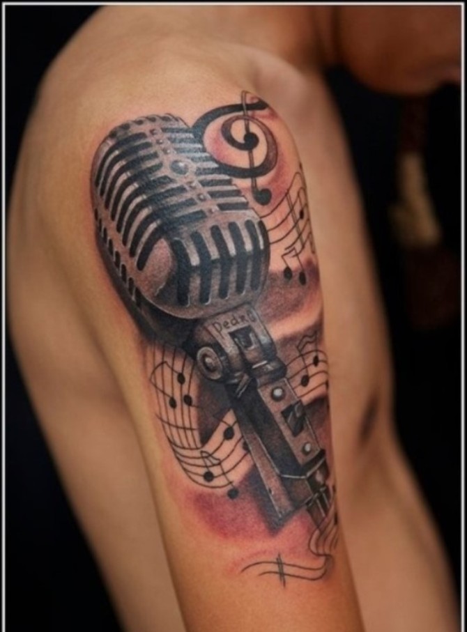 Music Tattoo on Shoulder - 20+ Music Tattoos <3 <3