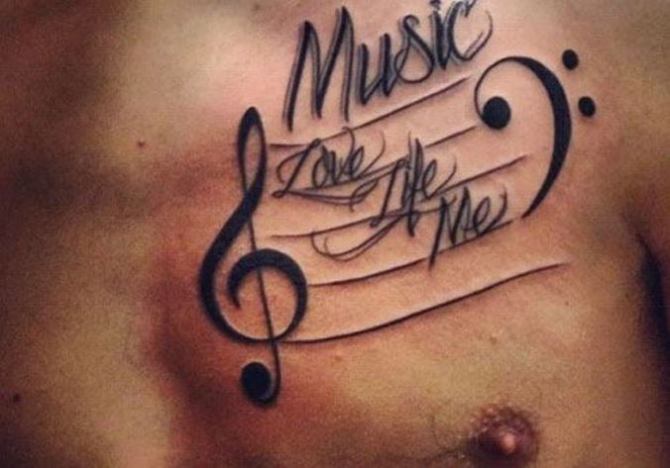 Music Tattoo for Men - 20+ Music Tattoos <3 <3