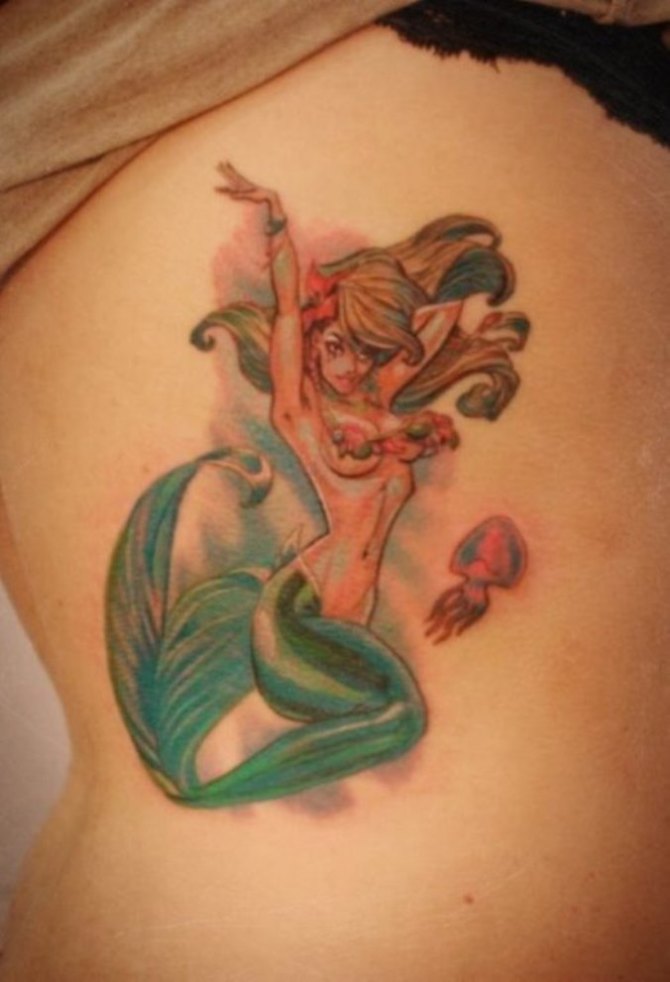 Tattoo on Side of Women - 50 Mermaid Tattoos <3 <3