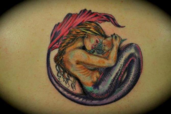  Mermaid with Baby Tattoo - 50 Mermaid Tattoos <3 <3