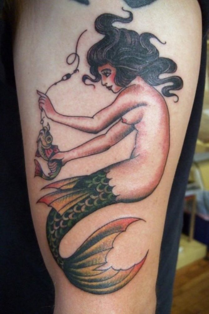 Upper Arm Mermaid Tattoo - 50 Mermaid Tattoos <3 <3