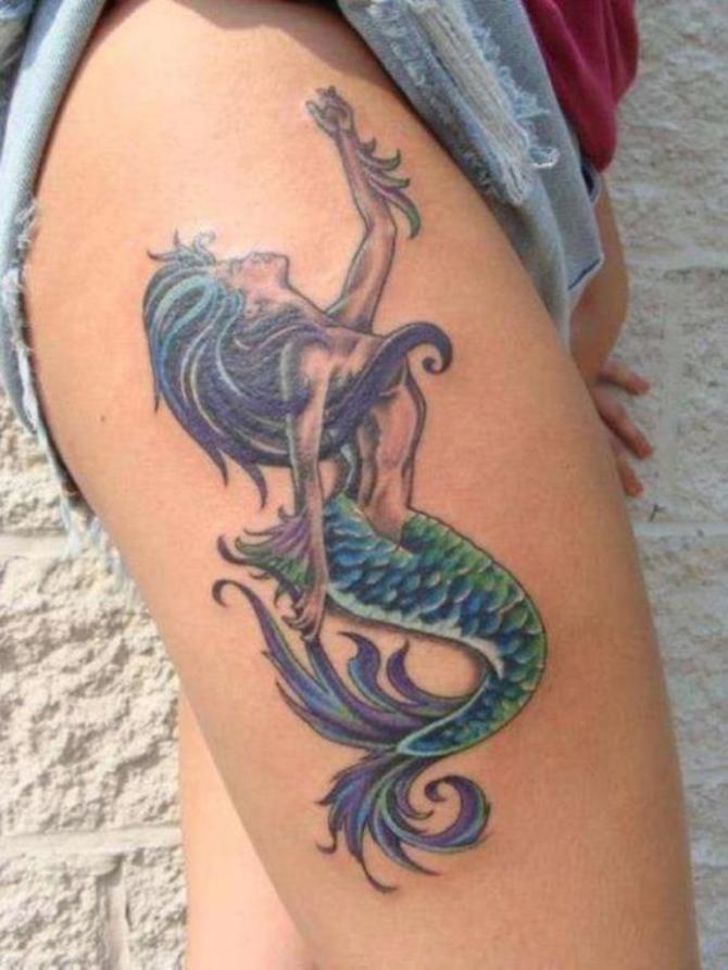 Tattoo on Hip Girls - 50 Mermaid Tattoos <3 <3