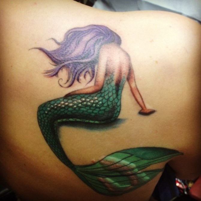 Overlap Tattoo - 50 Mermaid Tattoos <3 <3