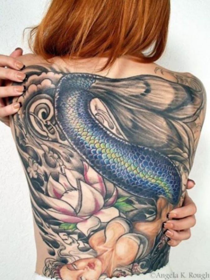 Mermaid Tattoo on Back - 50 Mermaid Tattoos <3 <3