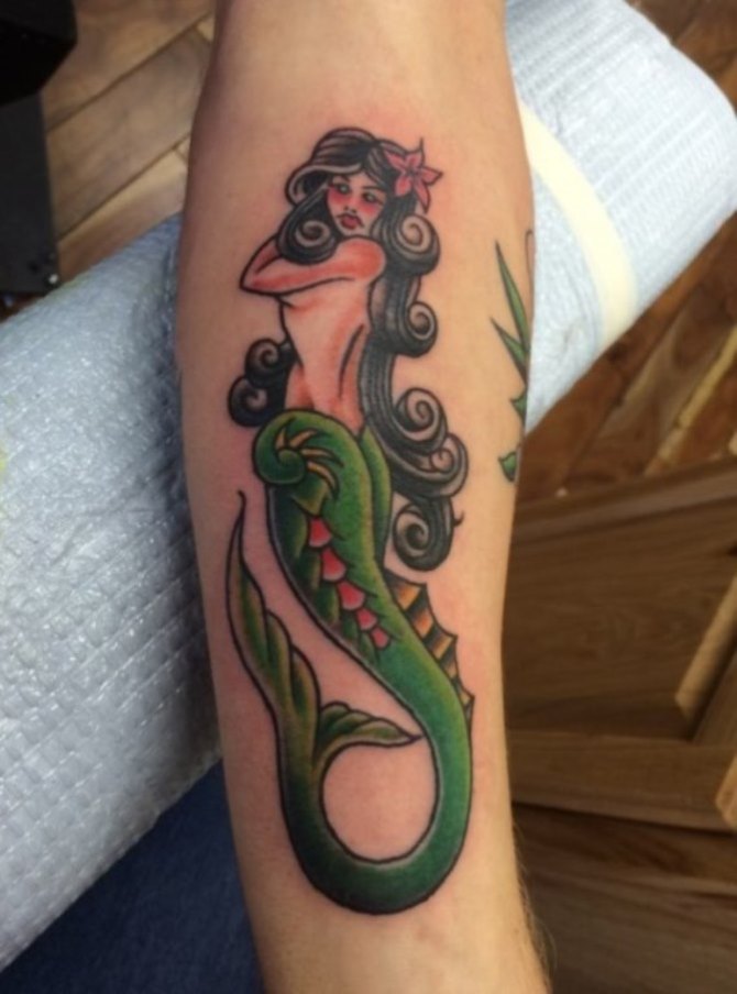 American Traditional Mermaid Tattoo - 50 Mermaid Tattoos <3 <3