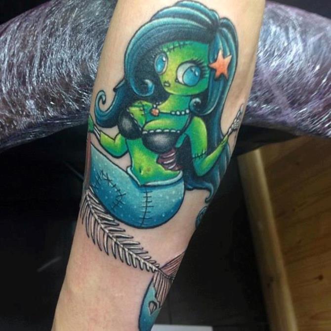 Mermaid Tattoo on Arm - 50 Mermaid Tattoos <3 <3