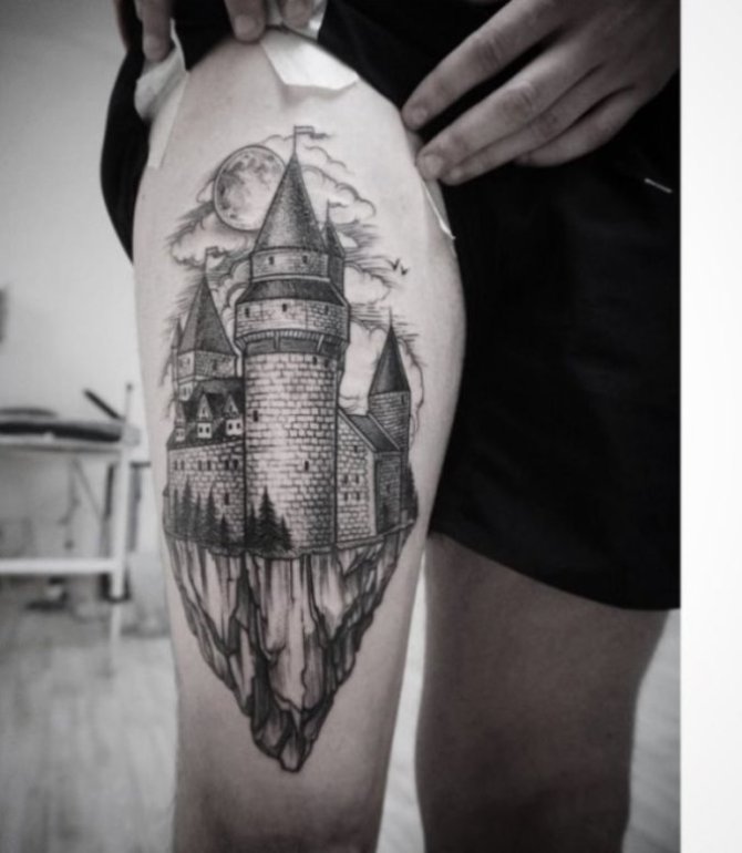  Floating Castle Tattoo - Castle Tattoos <3 <3