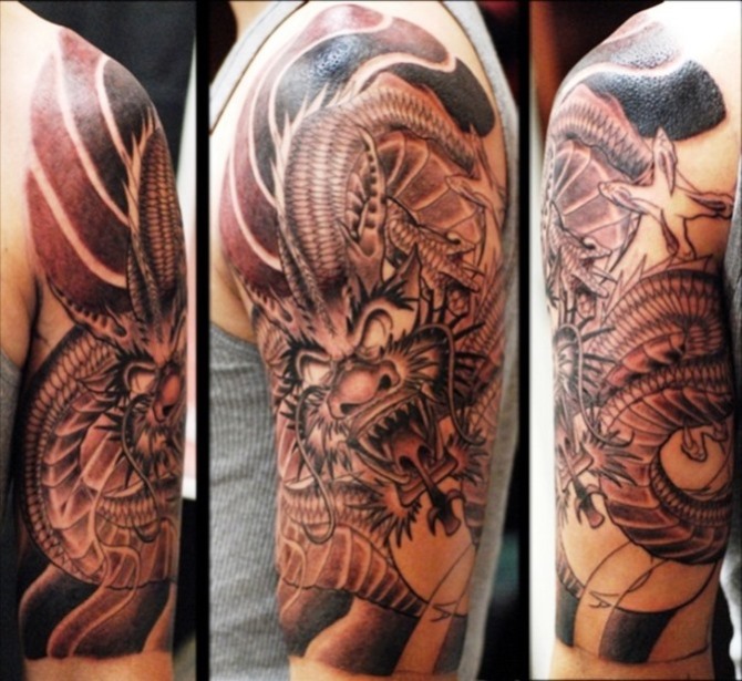  Dragon Tattoo Half Sleeve - 20+ Dragon Tattoos <3 <3