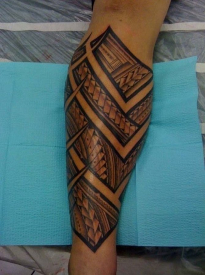 Leg Tattoo - Maori Tattoos <3 <3