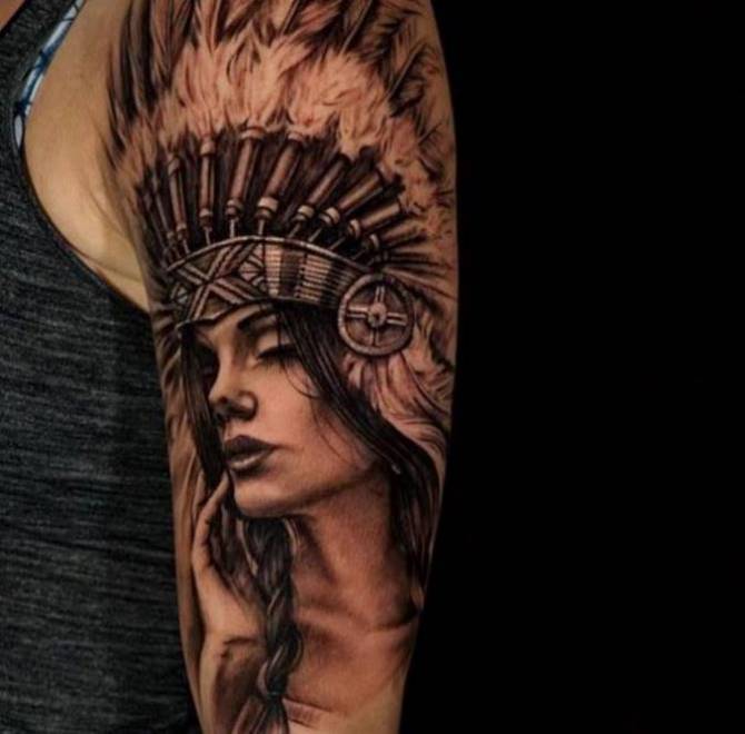 Native American Girl Tattoo - Native American Tattoos <3 <3