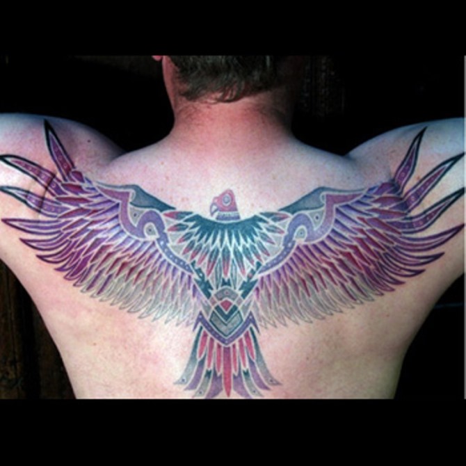 Eagle Tattoo on Back - Native American Tattoos <3 <3