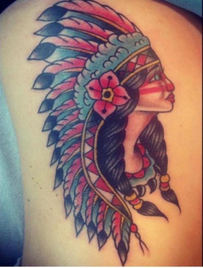  Traditional Native American Girl Tattoo - Native American Tattoos <3 <3