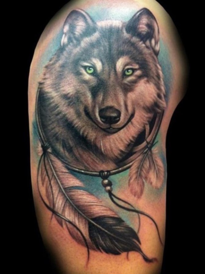  Native American Wolf Tattoo - Native American Tattoos <3 <3