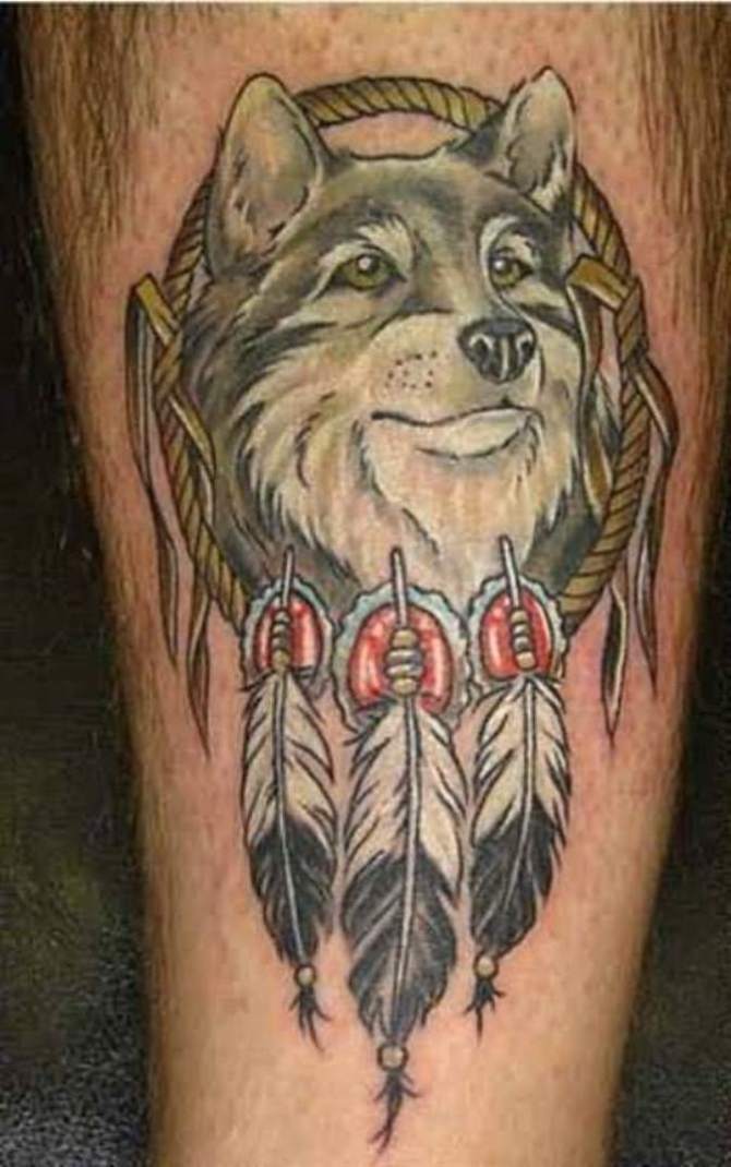 Wolf Dreamcatcher Tattoo - Native American Tattoos <3 <3