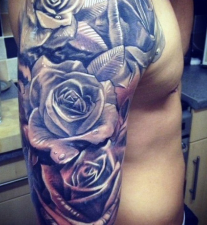 Rose Sleeve - Sleeve Tattoos for Men <3 <3