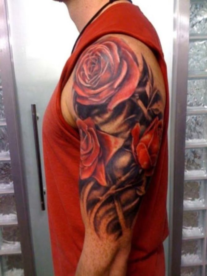  Half Sleeve Rose Tattoo - Sleeve Tattoos for Men <3 <3