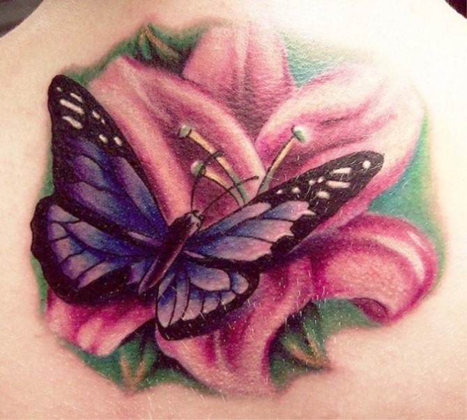 Beautiful Flower Tattoo Designs - Butterfly Tattoos
