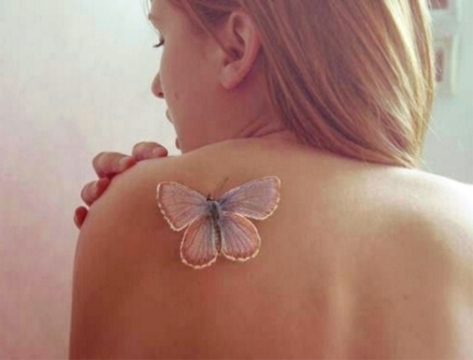  White Butterfly Tattoo on Shoulder - Butterfly Tattoos