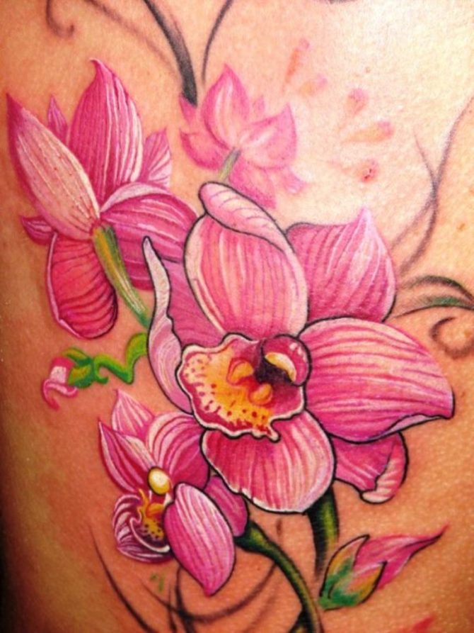 Flower Tattoo - Orchid Tattoos <3 <3