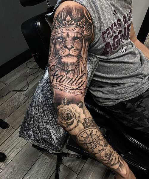 Family Sleeve Tattoo ideas for males 
