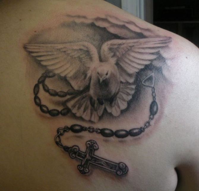 Christian Dove Tattoo