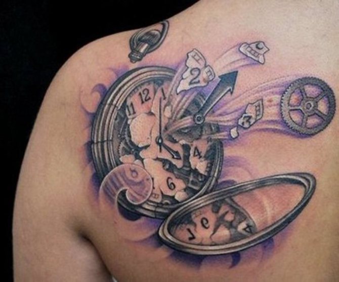 Broken Clock Tattoo