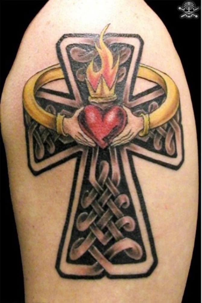 Celtic Cross with Wings Tattoo Designs
