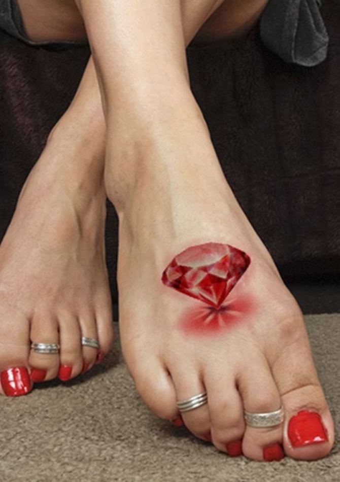 Diamond Tattoo Foot - 20+ Diamond Tattoos <3 <3