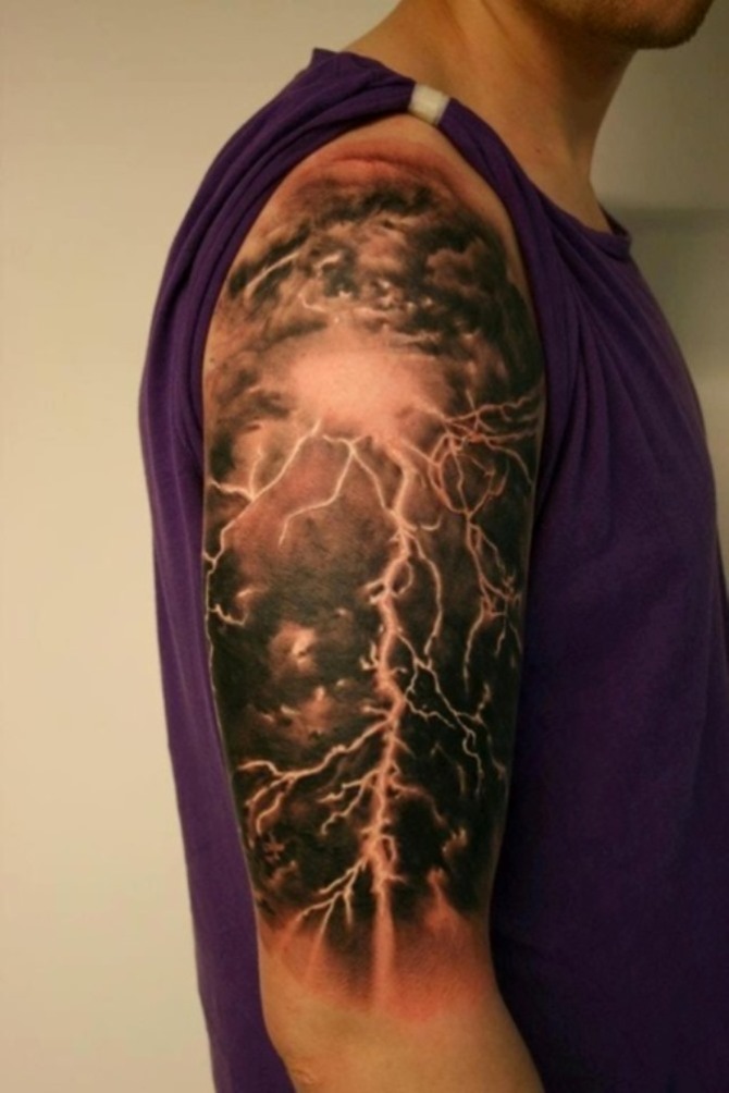 Angel Tattoo on Shoulder - 20+ Lightning Tattoos <3 <3