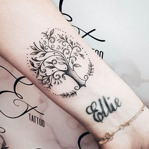 Family Tree Tattoo ideas for female 