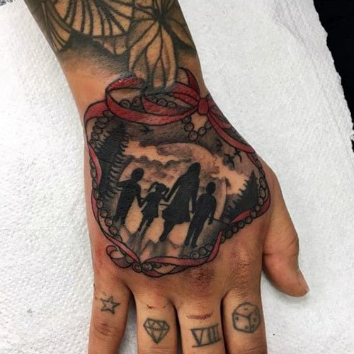 Family Hand Tattoo Guys