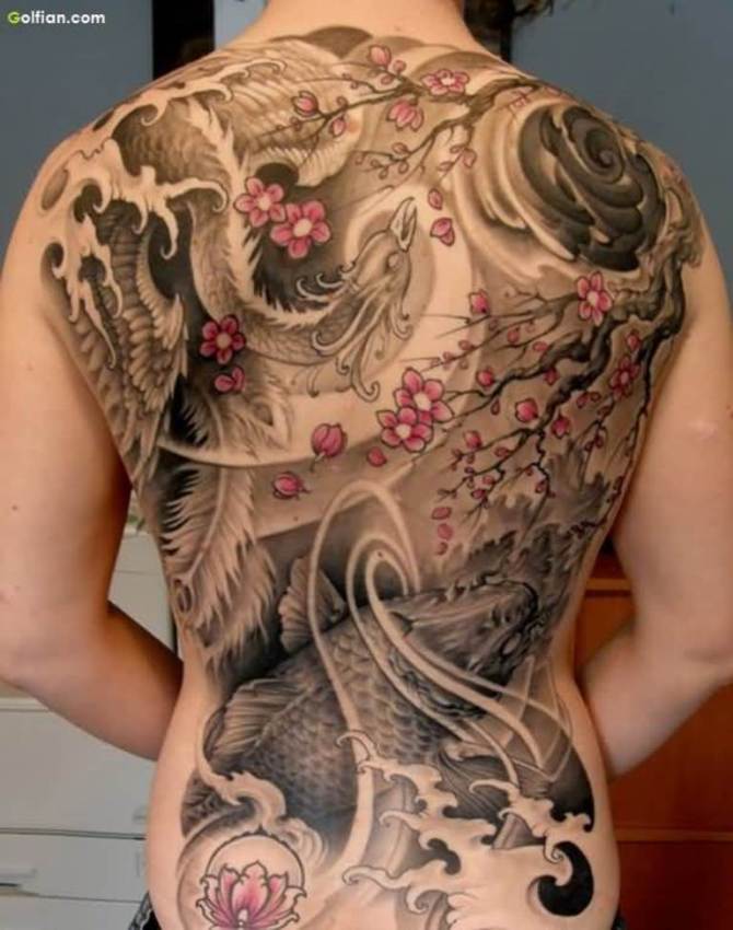  Phoenix Tattoo Full Back 
