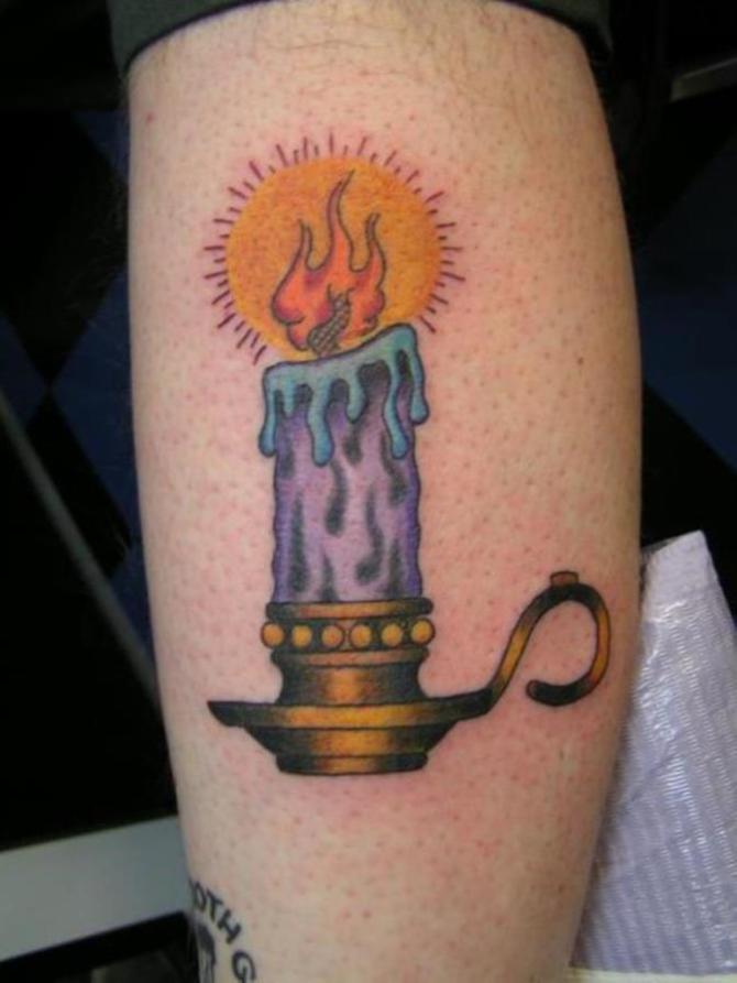 Old School Candle Tattoo - Candle Tattoos <3 <3