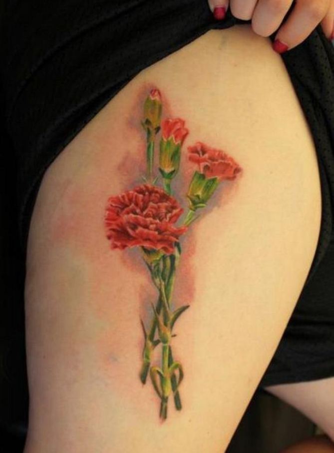 19-Red-Carnation-Tattoo