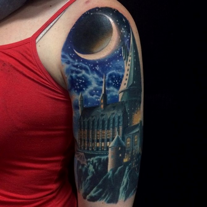  Realistic Harry Potter Tattoo - Castle Tattoos <3 <3