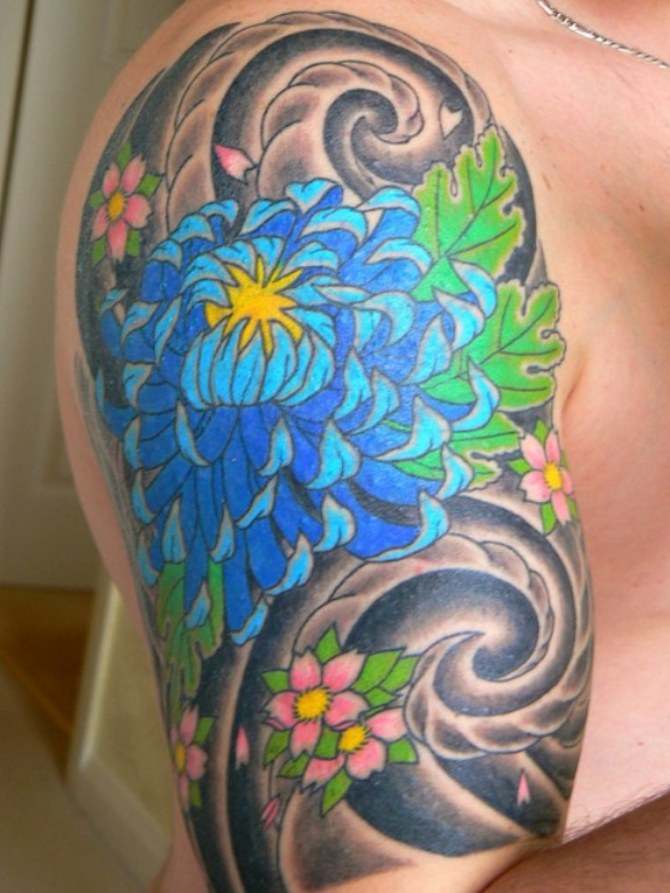 Chrysanthemum Tattoo - Chrysanthemum Flower Tattoos