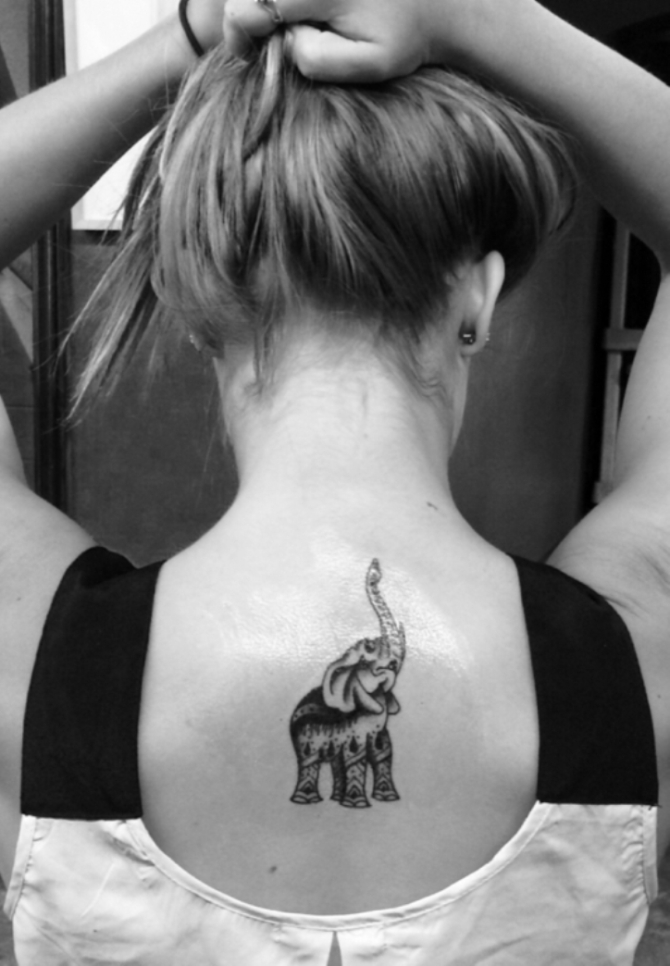  Black and White Elephant Tattoo - Elephant Tattoos <3 <3